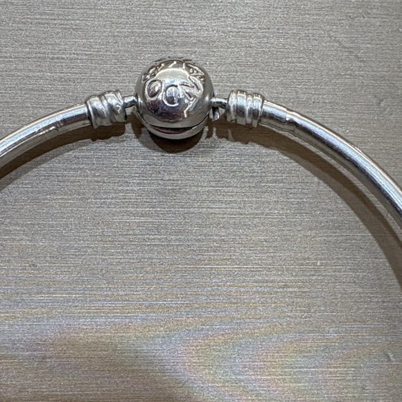 Pandora Silver Bracelet with Logo Charm - Picture 2 of 5